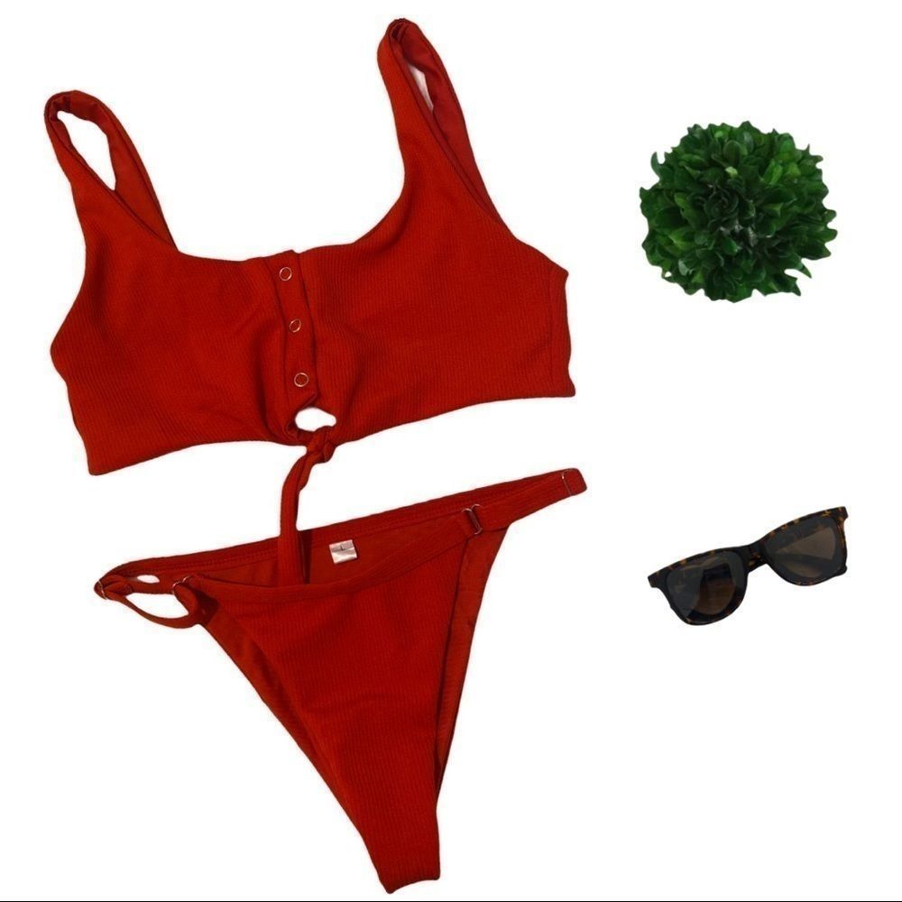 Red Cheeky Bikini